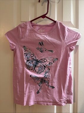 OshKosh B'gosh Pink Butterfly Short Sleeve Tee